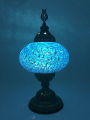 Mosaic Turkish Lamp Light Blue Large