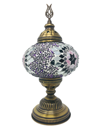 Mosaic Turkish Lamp Rose Gold Large