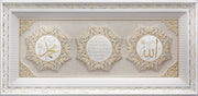 LARGE 5 Feet Wall Frame Gold/White