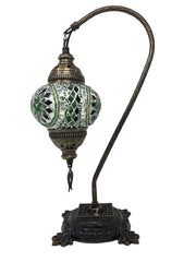 Mosaic Turkish Lamp Swan Neck Green