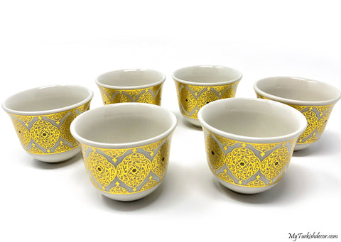 Afyon Tea Set -Gold Floral