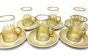 Istanbul Tea and Coffee Set- Gold