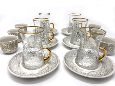 Istanbul Tea and Coffee Set- Silver