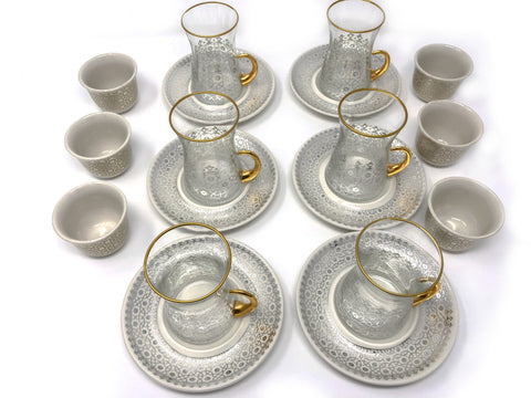 Istanbul Tea and Coffee Set- Silver