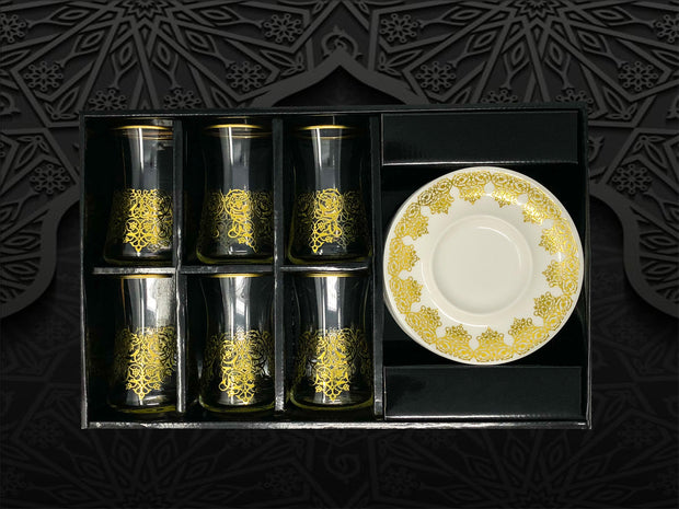 Ankara Traditional Handmade Ottoman Turkish Porcelain Tea Cups With Saucer