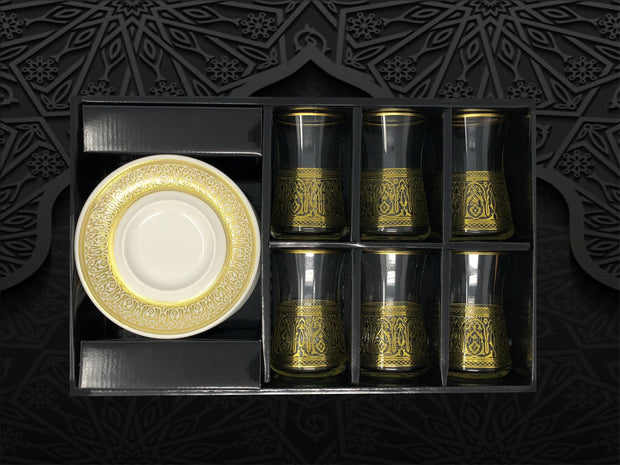 Antalya Traditional Handmade Ottoman Turkish Porcelain Tea Cups With Saucer