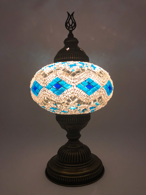 Mosaic Turkish Lamp Royal White Large
