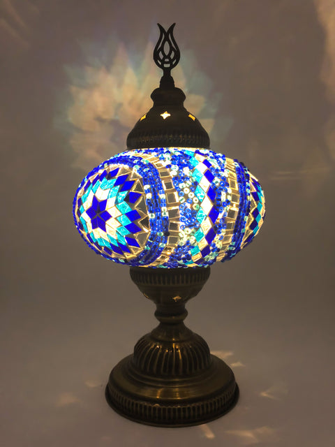 Mosaic Turkish Lamp Royal Blue Large