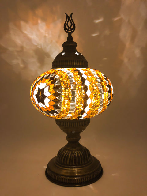 Mosaic Turkish Lamp Royal Gold Large