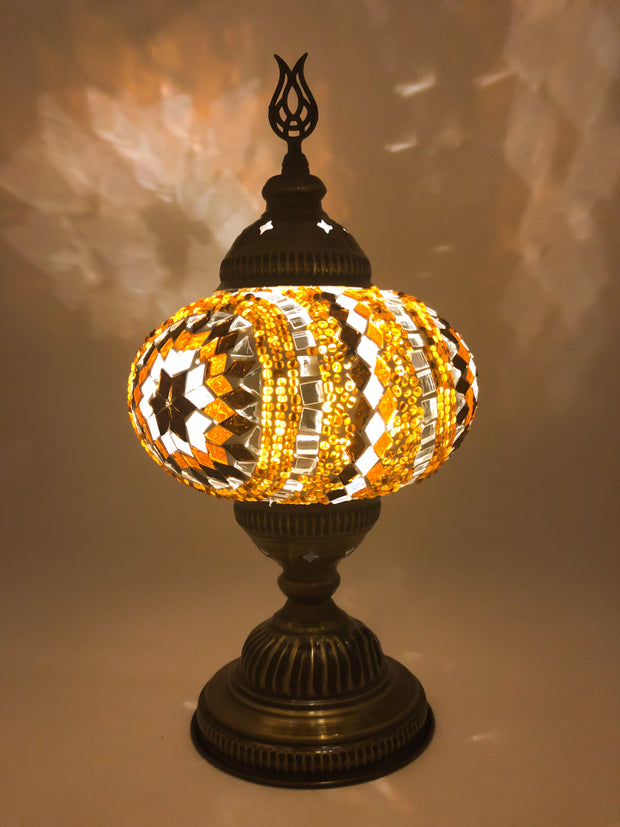 Mosaic Turkish Lamp Royal Gold Large