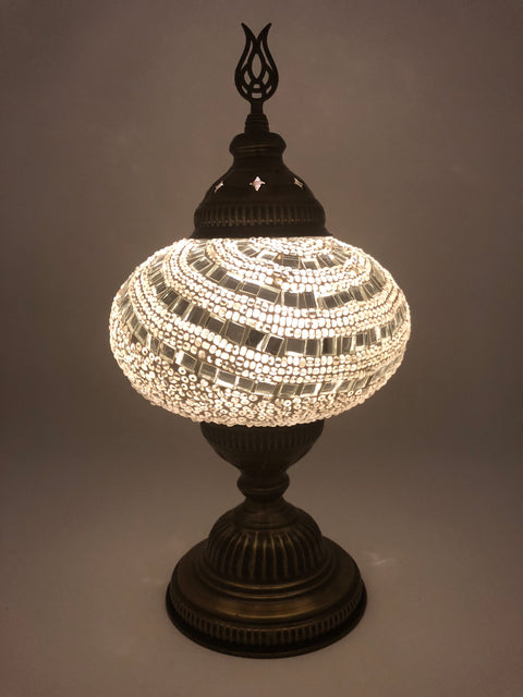Mosaic Turkish Lamp White Large
