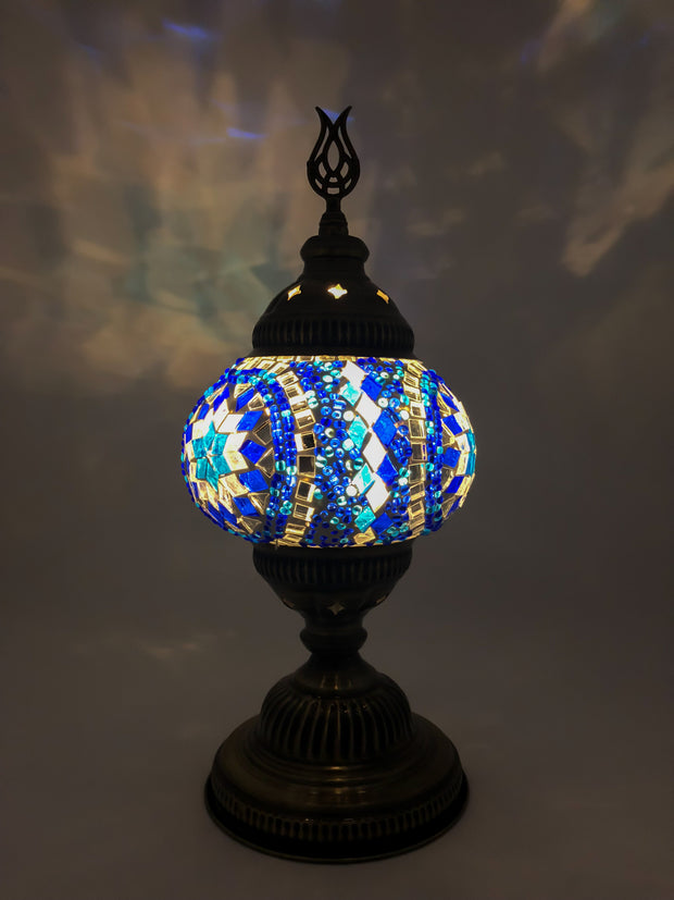 Mosaic Turkish Lamp Royal Blue Medium