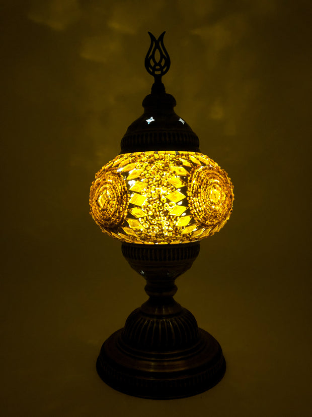Mosaic Turkish Lamp Royal Gold Medium