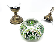 Mosaic Turkish Lamp Royal Green Medium