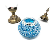 Mosaic Turkish Lamp light Blue Medium