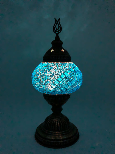 Mosaic Turkish Lamp light Blue Medium