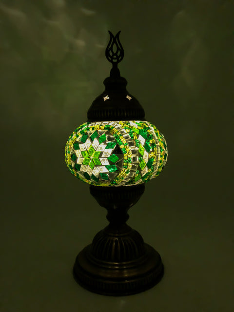 Mosaic Turkish Lamp Royal Green Medium