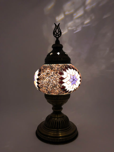 Mosaic Turkish Lamp Rose Gold Medium