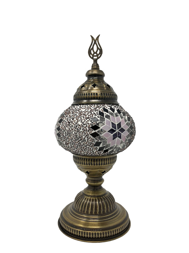 Mosaic Turkish Lamp Rose Gold Medium