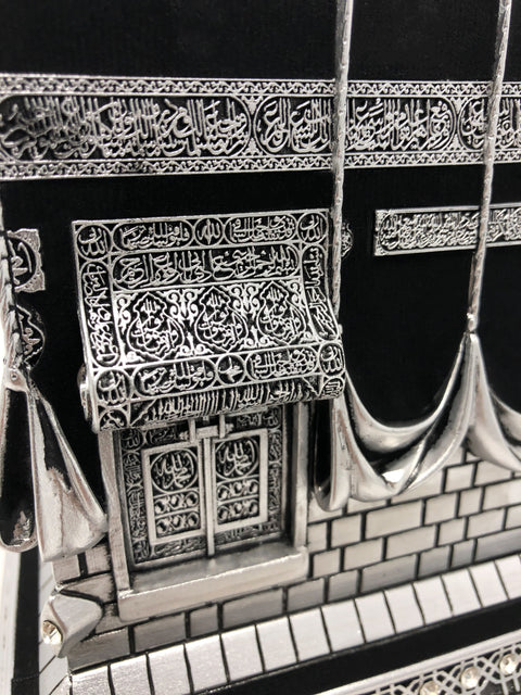 Mecca Ka'ba Model Silver Table Decor (Large)
