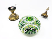 Mosaic Turkish Lamp Royal Green Large