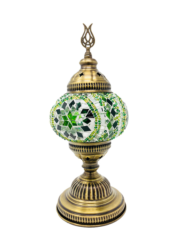 Mosaic Turkish Lamp Royal Green Medium