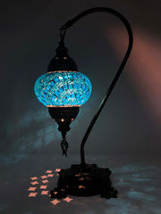 Mosaic Turkish Lamp Swan Neck Blue Sky