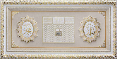 LARGE 6 Feet Wall Frame Gold/White