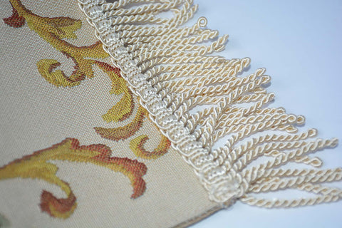 AYDIN Turkish Islamic Luxury Lavanta Large Prayer Rug Embroidered Floral Pattern- Yellow