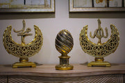 Allah-Muhammad Islamic Decor Crescents (Gold)