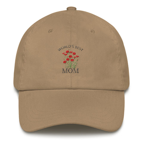 World's Best Mom Hat, Gift for Mom, (Mother's Day)