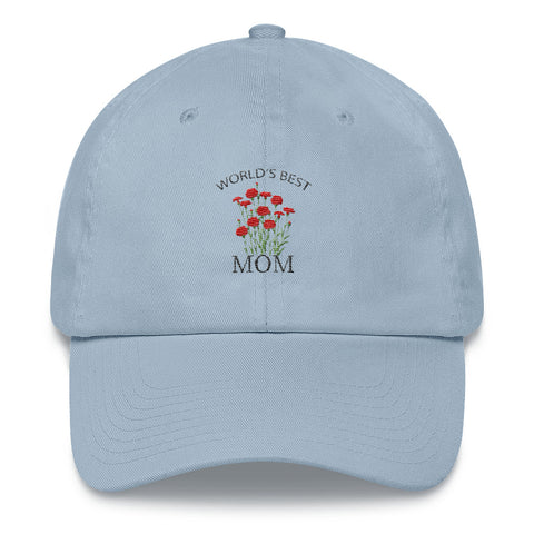 World's Best Mom Hat, Gift for Mom, (Mother's Day)